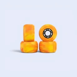 freeskates round wheels orange swirl